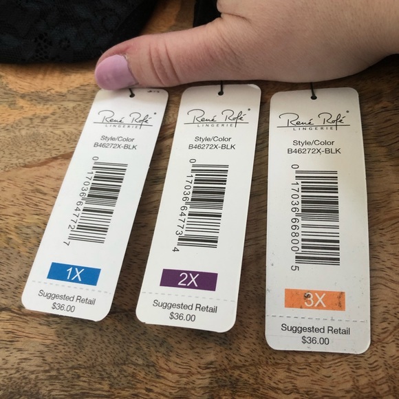 Rene Rofe Black Lace with mesh cutout bralette - Picture 6 of 6